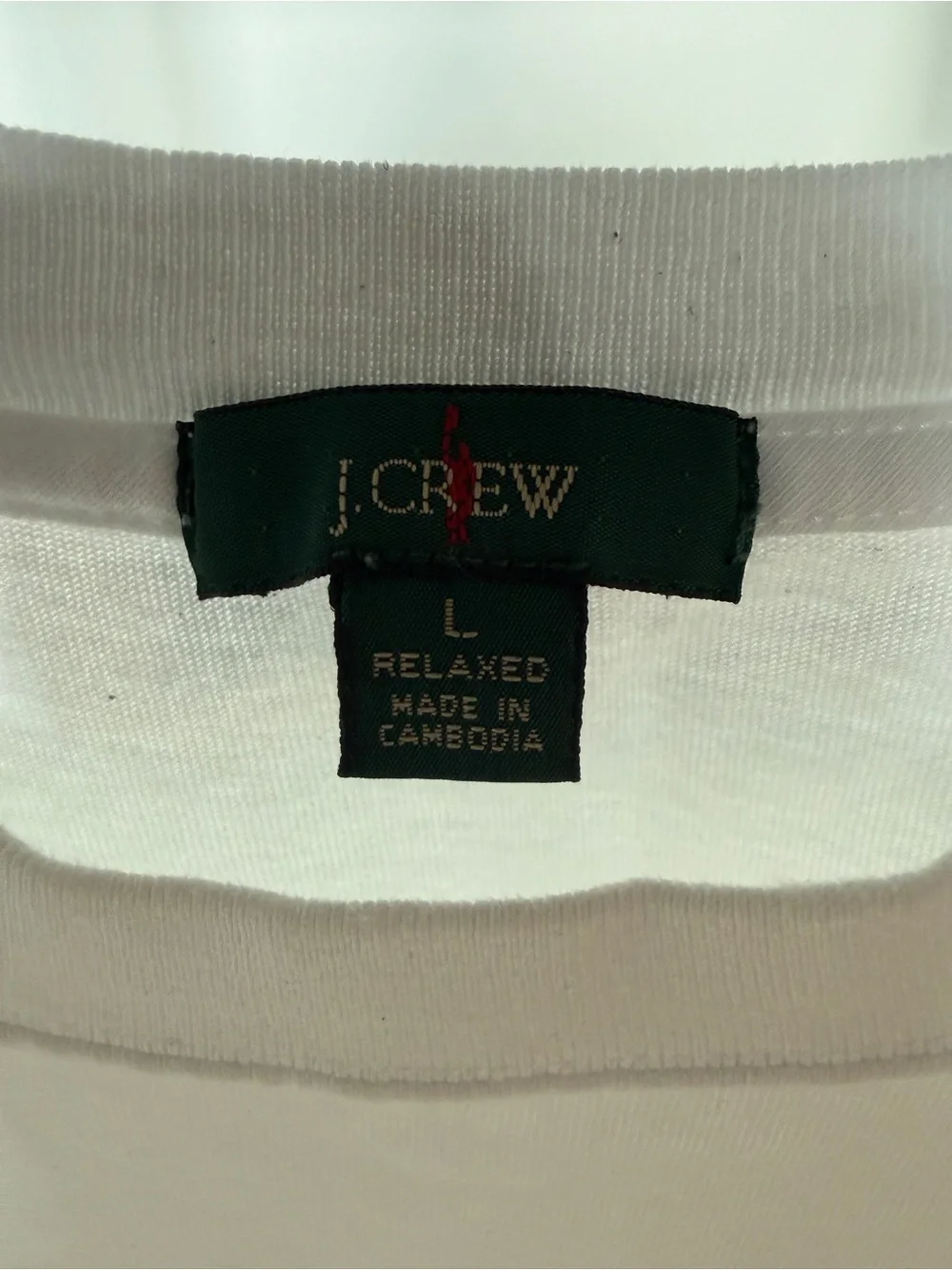 J.Crew Relaxed Premium Weight Cotton T-Shirt in White - Large